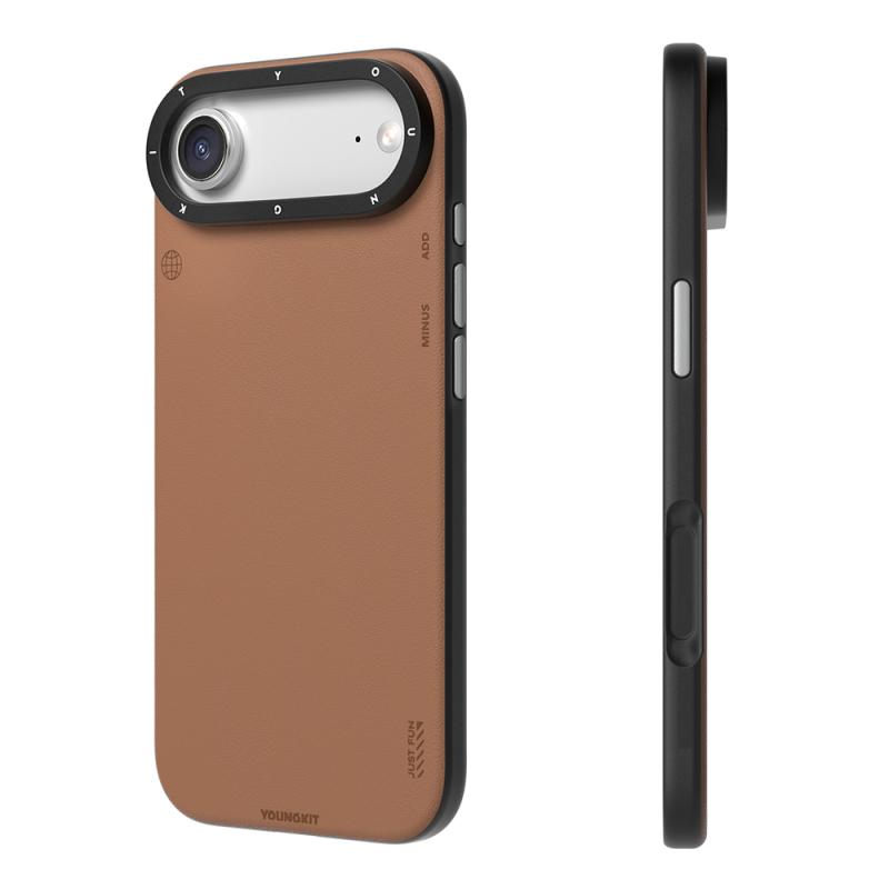 Apple iPhone 17 Air Case with M-safe Charging Function, Simple Matte Leather Pattern, Youngkit Tech Fashion Series Cover - 6