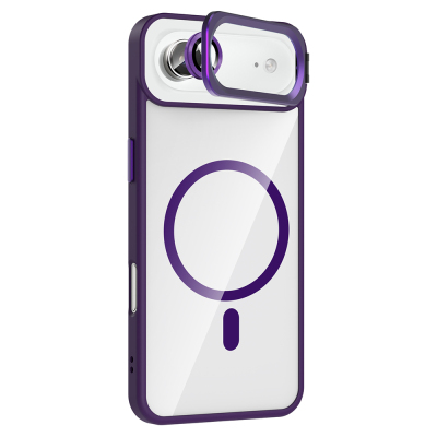 Apple iPhone 17 Air Case with Stand and Camera Lens Gift Zore Etro Cover with M-Safe Charging Function - 9