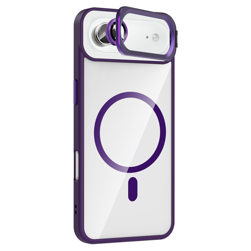 Apple iPhone 17 Air Case with Stand and Camera Lens Gift Zore Etro Cover with M-Safe Charging Function - 9