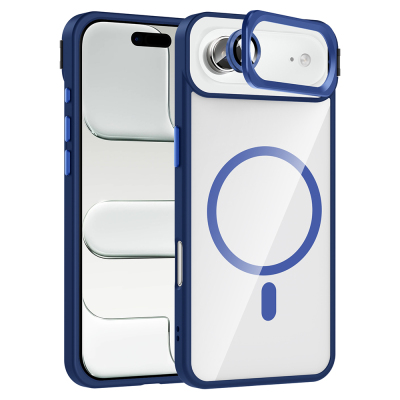 Apple iPhone 17 Air Case with Stand and Camera Lens Gift Zore Etro Cover with M-Safe Charging Function - 1