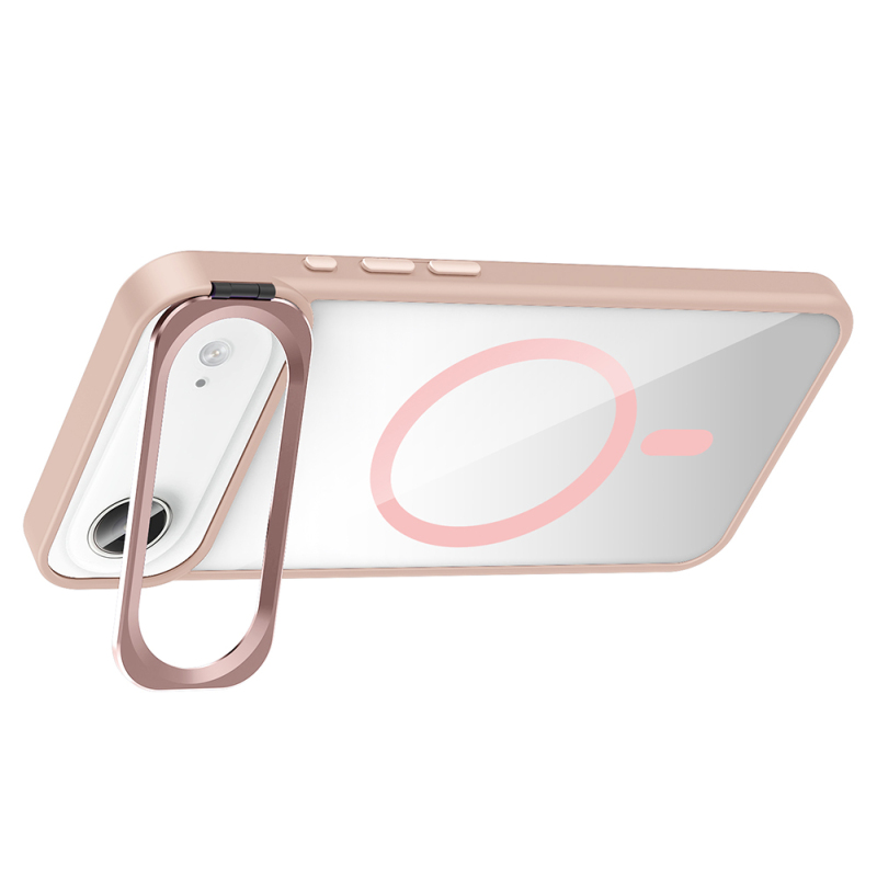 Apple iPhone 17 Air Case with Stand and Camera Lens Gift Zore Etro Cover with M-Safe Charging Function - 17