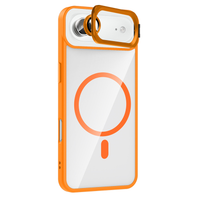 Apple iPhone 17 Air Case with Stand and Camera Lens Gift Zore Etro Cover with M-Safe Charging Function - 15