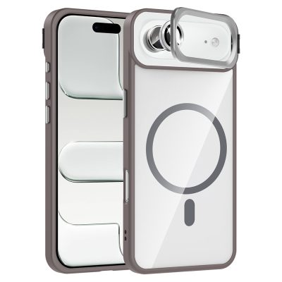 Apple iPhone 17 Air Case with Stand and Camera Lens Gift Zore Etro Cover with M-Safe Charging Function - 6