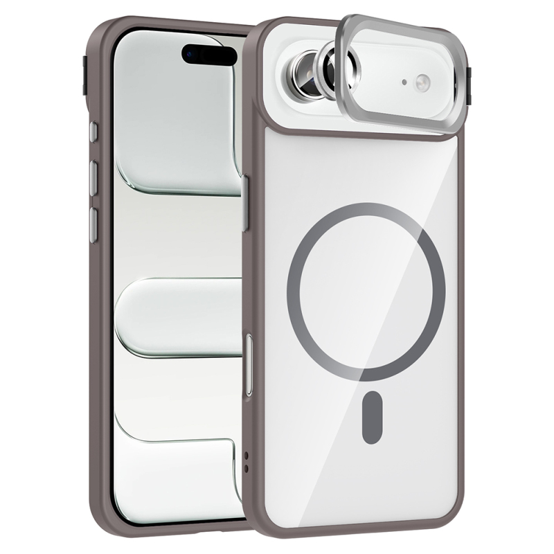 Apple iPhone 17 Air Case with Stand and Camera Lens Gift Zore Etro Cover with M-Safe Charging Function - 6