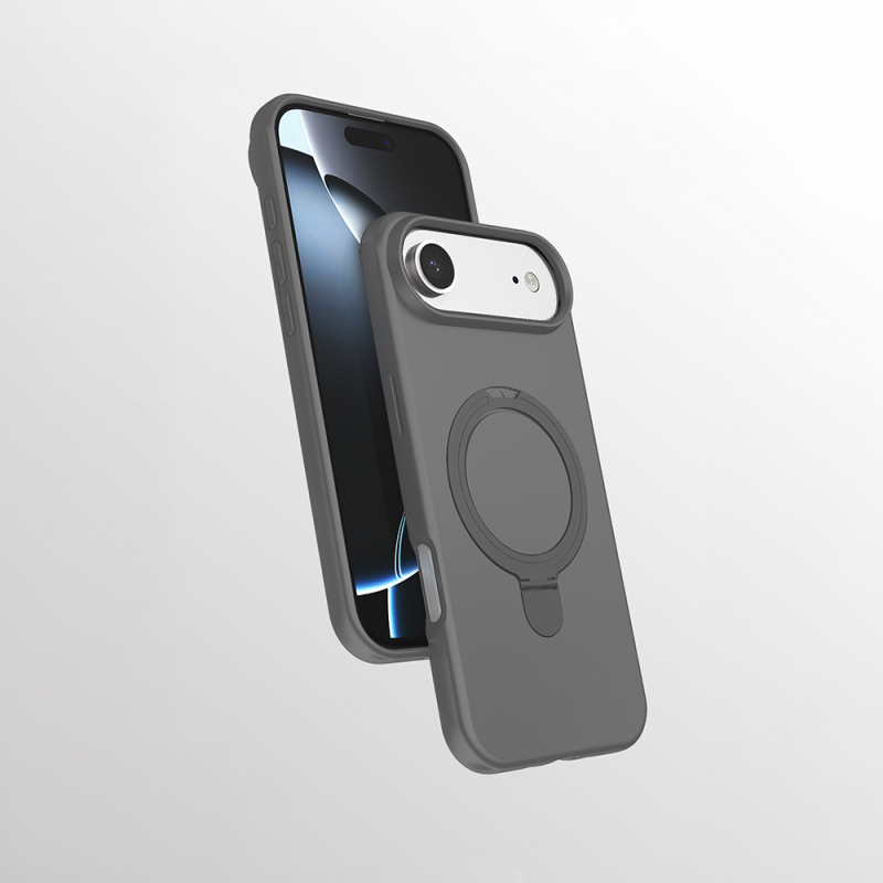 Apple iPhone 17 Air Case Zore Samara Cover with M-safe Charging Stand - 5