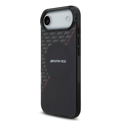 Apple iPhone 17 Air Kılıf AMG Orjinal Lisanslı M-safe Şarj Özellikli Çift Katmanlı Kırmızı Çapraz Çizgili Kapak - 4