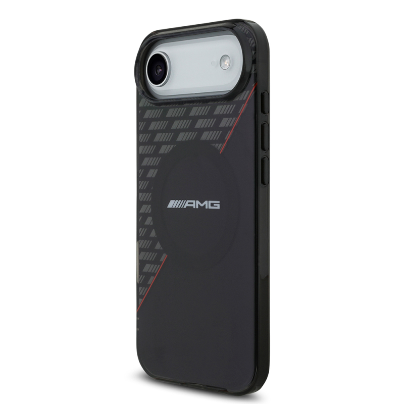 Apple iPhone 17 Air Kılıf AMG Orjinal Lisanslı M-safe Şarj Özellikli Çift Katmanlı Kırmızı Çapraz Çizgili Kapak - 4