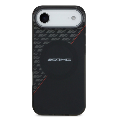 Apple iPhone 17 Air Kılıf AMG Orjinal Lisanslı M-safe Şarj Özellikli Çift Katmanlı Kırmızı Çapraz Çizgili Kapak - 3