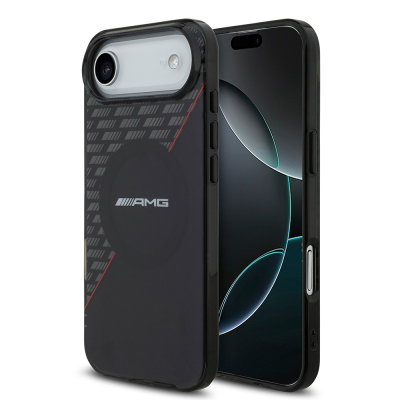 Apple iPhone 17 Air Kılıf AMG Orjinal Lisanslı M-safe Şarj Özellikli Çift Katmanlı Kırmızı Çapraz Çizgili Kapak - 2