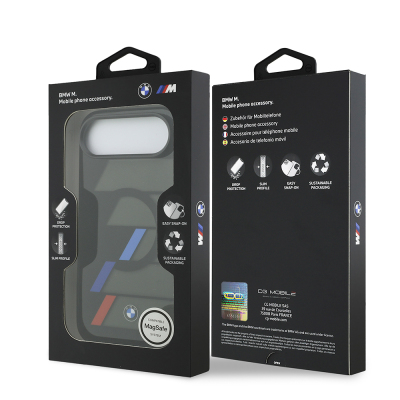 Apple iPhone 17 Air Kılıf BMW Orjinal Lisanslı M-safe Şarj Özellikli IML Baskılı Üç Renkli M Dizayn Kapak - 9