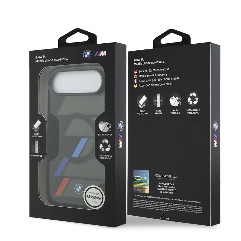 Apple iPhone 17 Air Kılıf BMW Orjinal Lisanslı M-safe Şarj Özellikli IML Baskılı Üç Renkli M Dizayn Kapak - 9