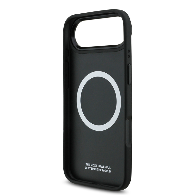 Apple iPhone 17 Air Kılıf BMW Orjinal Lisanslı M-safe Şarj Özellikli Metal BMW ve M Logolu PU Karbon Tasarımlı Kapak - 7