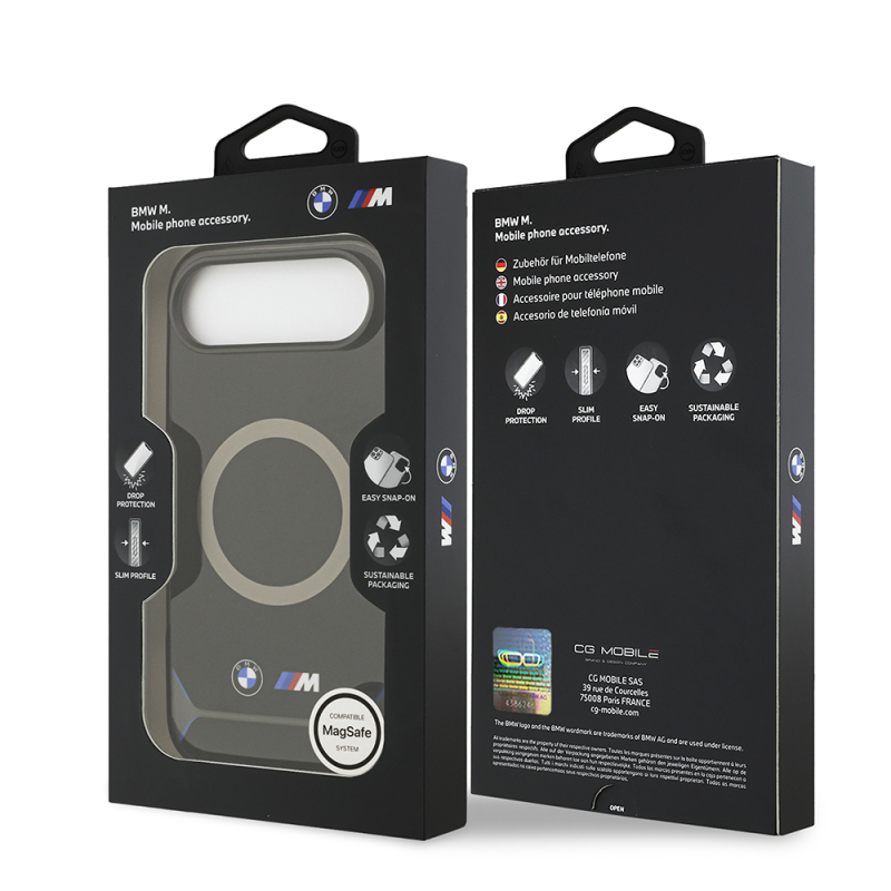 Apple iPhone 17 Air Kılıf BMW Orjinal Lisanslı M-safe Şarj Özellikli Metal Buton Tasarımlı IML Baskılı M Dizayn Kapak - 9