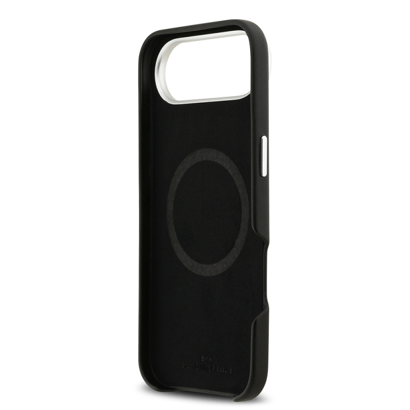 Apple iPhone 17 Air Kılıf BMW Orjinal Lisanslı M-safe Şarj Özellikli Metal Logolu Tam Kaplama Deri Kapak - 16