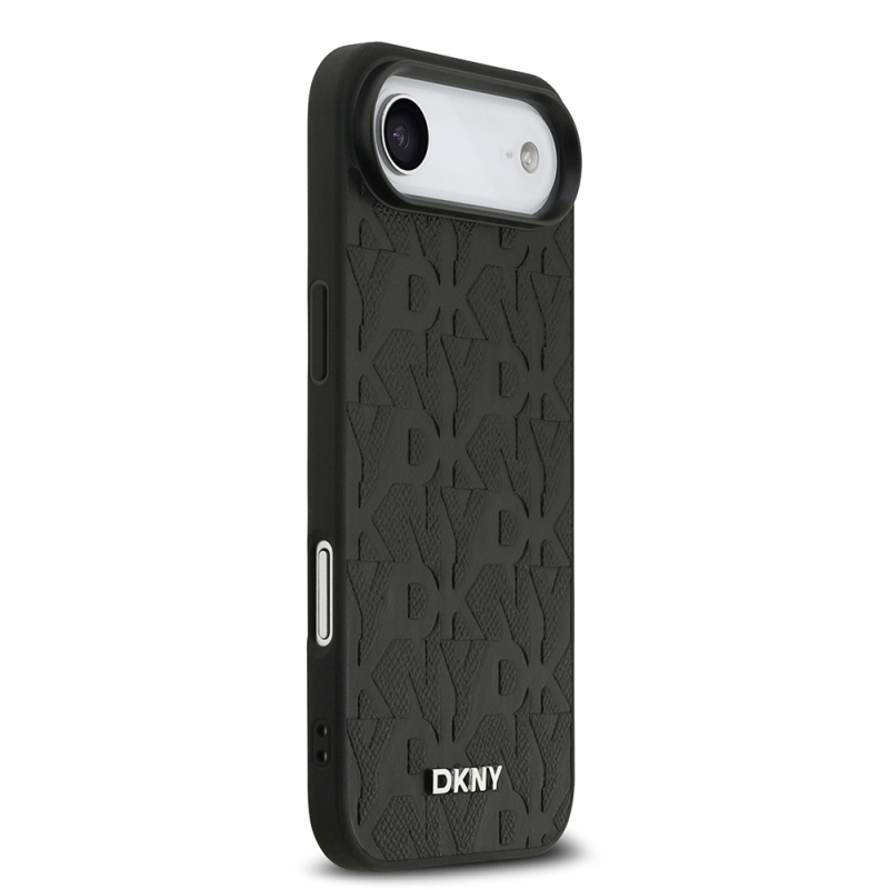 Apple iPhone 17 Air Kılıf DKNY Orjinal Lisanslı M-safe Şarj Özellikli 3D Yazılı Grid Pattern Kapak - 5