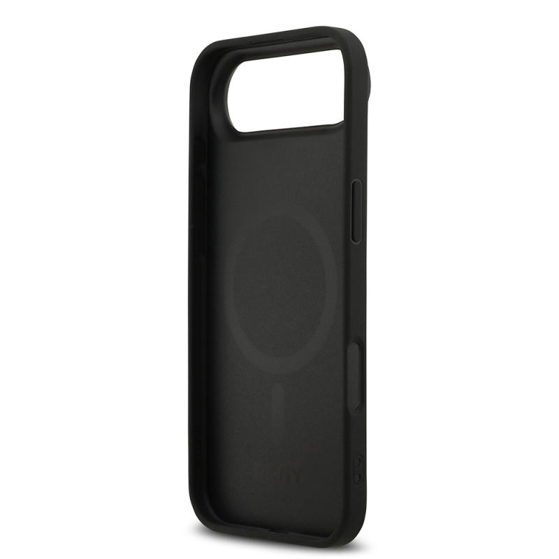 Apple iPhone 17 Air Kılıf DKNY Orjinal Lisanslı M-safe Şarj Özellikli 3D Yazılı Grid Pattern Kapak - 8