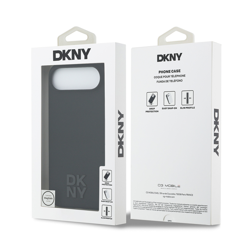 Apple iPhone 17 Air Kılıf DKNY Orjinal Lisanslı M-safe Şarj Özellikli Metal Logolu Silikon Kapak - 10