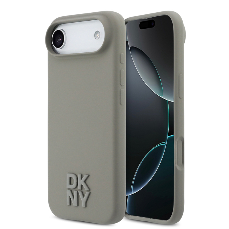 Apple iPhone 17 Air Kılıf DKNY Orjinal Lisanslı M-safe Şarj Özellikli Metal Logolu Silikon Kapak - 1