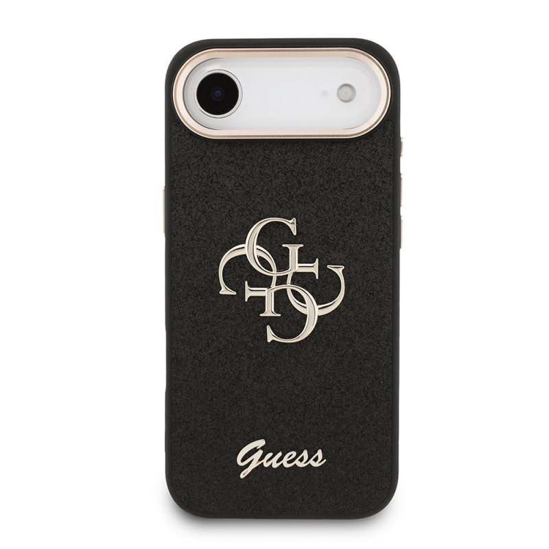 Apple iPhone 17 Air Kılıf Guess Orjinal Lisanslı 4G Büyük Metal Kamera Çerçeveli ve Logolu Glitter Kapak - 5