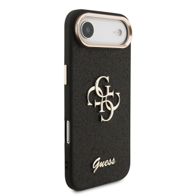 Apple iPhone 17 Air Kılıf Guess Orjinal Lisanslı 4G Büyük Metal Kamera Çerçeveli ve Logolu Glitter Kapak - 6