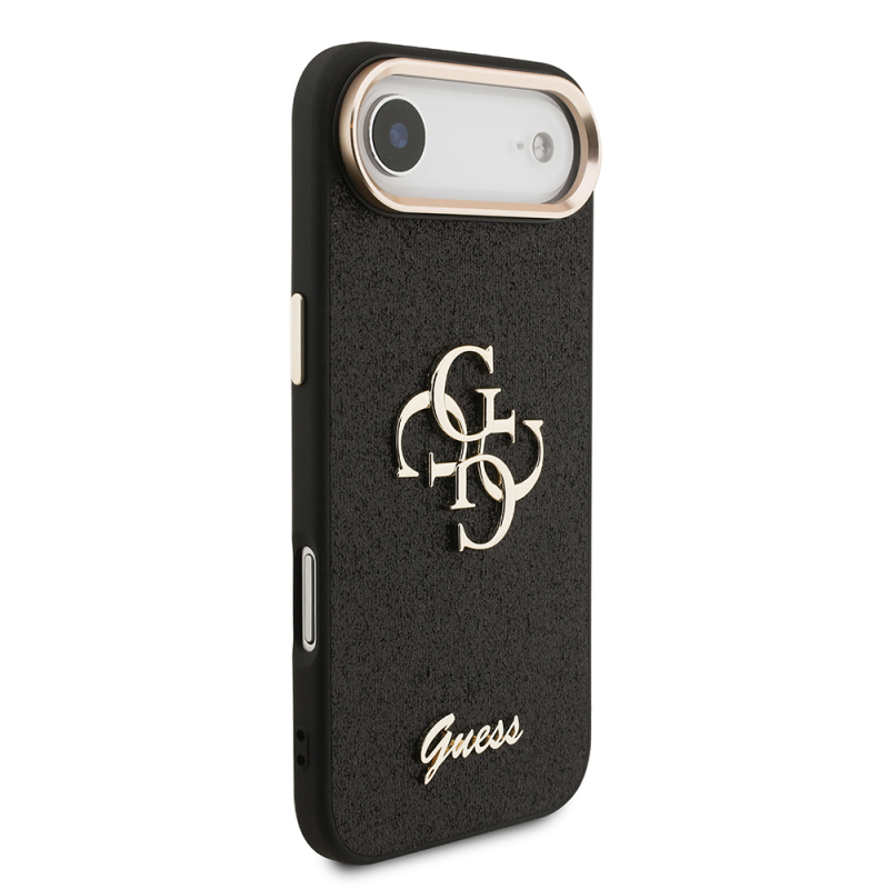 Apple iPhone 17 Air Kılıf Guess Orjinal Lisanslı 4G Büyük Metal Kamera Çerçeveli ve Logolu Glitter Kapak - 6