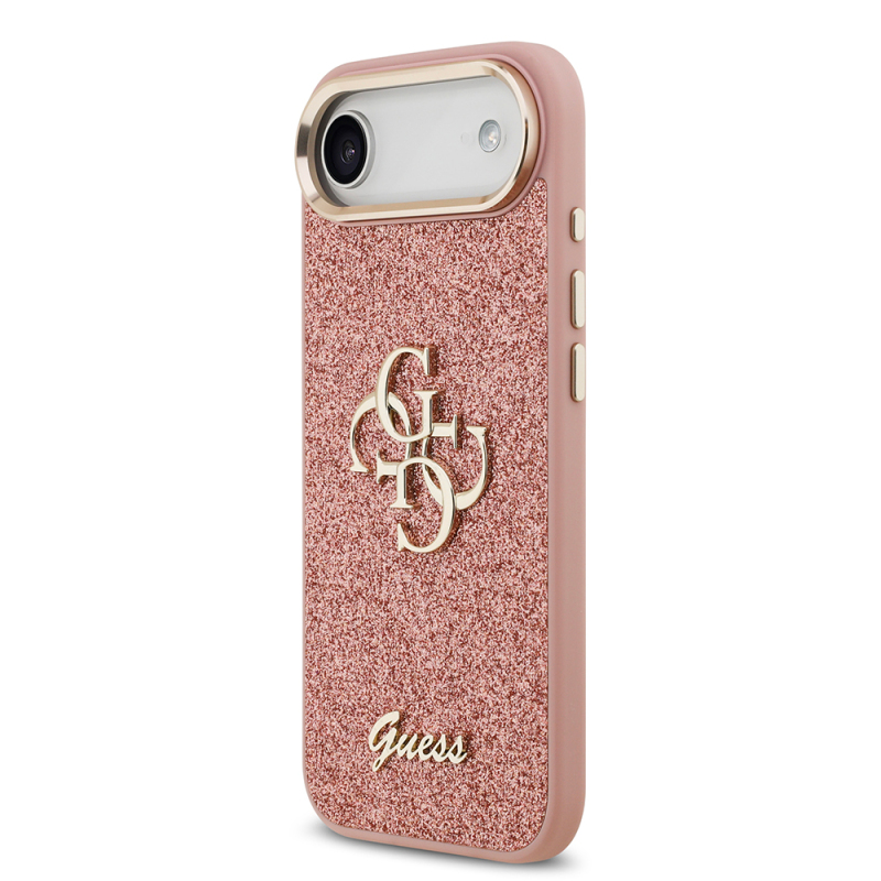 Apple iPhone 17 Air Kılıf Guess Orjinal Lisanslı 4G Büyük Metal Kamera Çerçeveli ve Logolu Glitter Kapak - 11