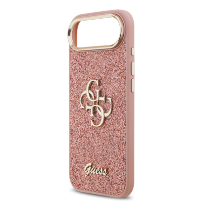 Apple iPhone 17 Air Kılıf Guess Orjinal Lisanslı 4G Büyük Metal Kamera Çerçeveli ve Logolu Glitter Kapak - 15