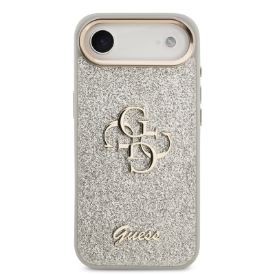 Apple iPhone 17 Air Kılıf Guess Orjinal Lisanslı 4G Büyük Metal Kamera Çerçeveli ve Logolu Glitter Kapak - 28