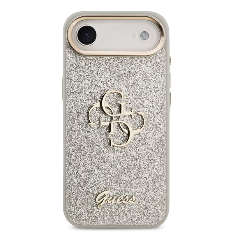 Apple iPhone 17 Air Kılıf Guess Orjinal Lisanslı 4G Büyük Metal Kamera Çerçeveli ve Logolu Glitter Kapak - 28