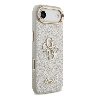 Apple iPhone 17 Air Kılıf Guess Orjinal Lisanslı 4G Büyük Metal Kamera Çerçeveli ve Logolu Glitter Kapak - 29