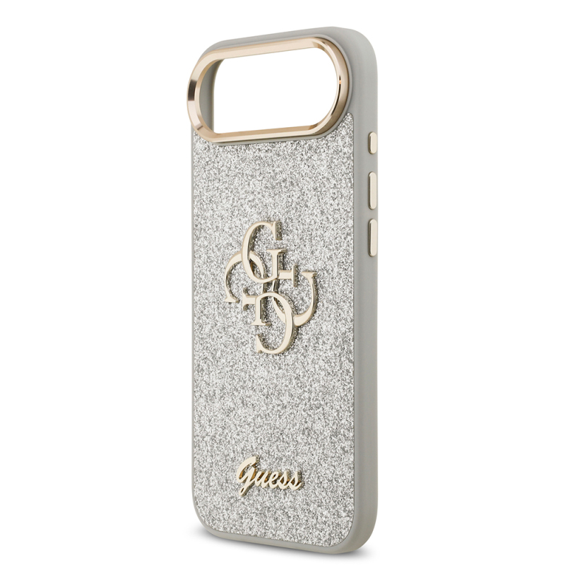 Apple iPhone 17 Air Kılıf Guess Orjinal Lisanslı 4G Büyük Metal Kamera Çerçeveli ve Logolu Glitter Kapak - 31