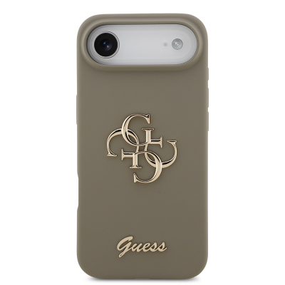 Apple iPhone 17 Air Kılıf Guess Orjinal Lisanslı Grained Yazı Logolu Kapak - 5