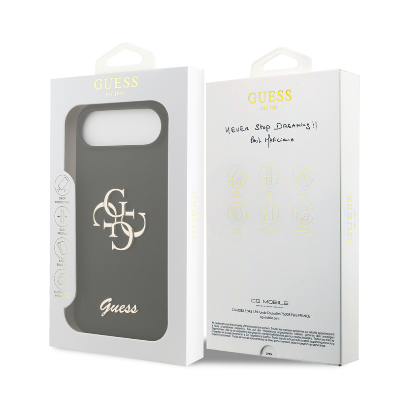 Apple iPhone 17 Air Kılıf Guess Orjinal Lisanslı Grained Yazı Logolu Kapak - 26