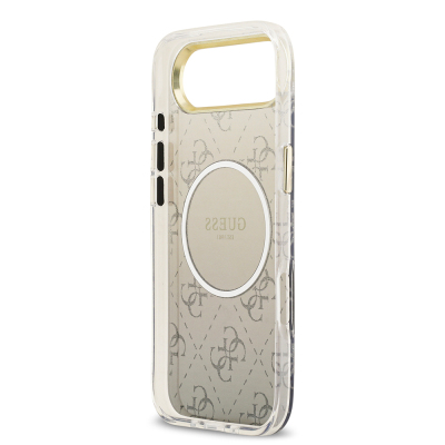 Apple iPhone 17 Air Kılıf Guess Orjinal Lisanslı M-safe Şarj Özellikli 4G Desenli Simli Silikon Kapak - 16