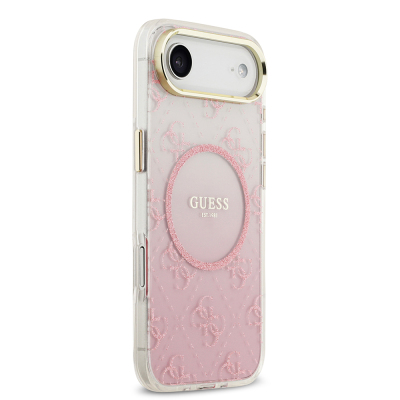 Apple iPhone 17 Air Kılıf Guess Orjinal Lisanslı M-safe Şarj Özellikli 4G Desenli Simli Silikon Kapak - 19