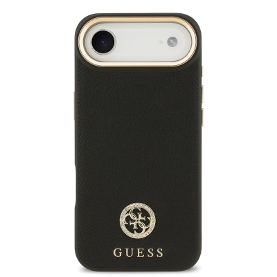 Apple iPhone 17 Air Kılıf Guess Orjinal Lisanslı M-safe Şarj Özellikli Grained Yazı ve Taşlı 4G Logolu Kapak - 13