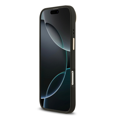 Apple iPhone 17 Air Kılıf Guess Orjinal Lisanslı M-safe Şarj Özellikli Grained Yazı ve Taşlı 4G Logolu Kapak - 15