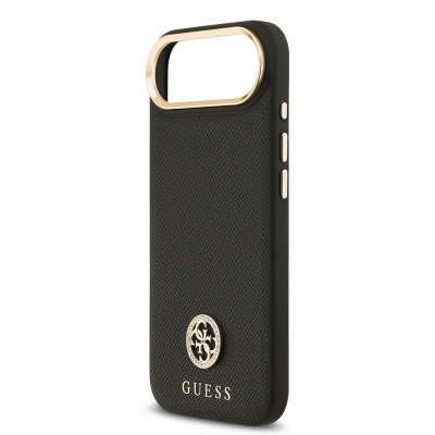 Apple iPhone 17 Air Kılıf Guess Orjinal Lisanslı M-safe Şarj Özellikli Grained Yazı ve Taşlı 4G Logolu Kapak - 16