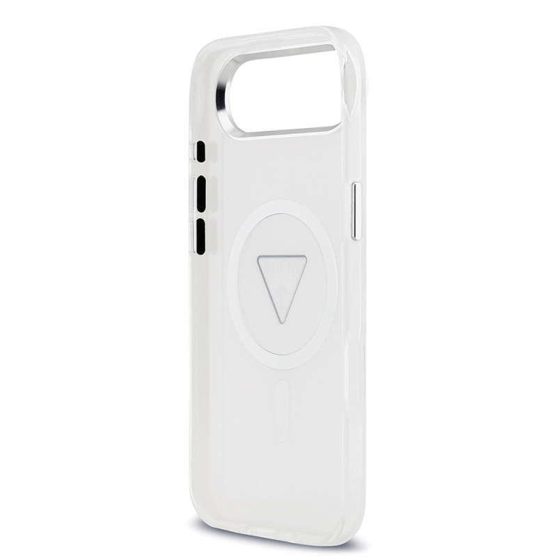 Apple iPhone 17 Air Kılıf Guess Orjinal Lisanslı M-safe Şarj Özellikli IML Baskılı Üçgen Logolu Metal Kamera Çerçeveli Kapak - 9