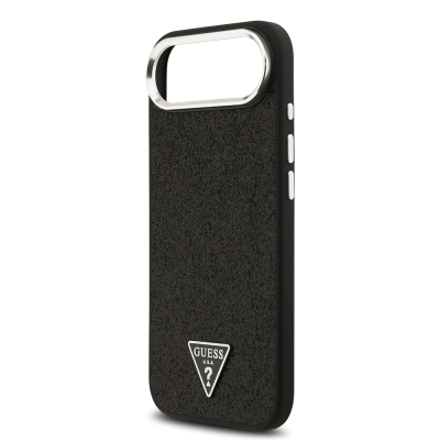 Apple iPhone 17 Air Kılıf Guess Orjinal Lisanslı M-safe Şarj Özellikli Metal Kamera Çerçeveli Üçgen Logolu Glitter Kapak - 28