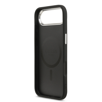 Apple iPhone 17 Air Kılıf Guess Orjinal Lisanslı M-safe Şarj Özellikli PU Deri Metal Kamera Çerçeveli Üçgen Logolu Kapak - 8