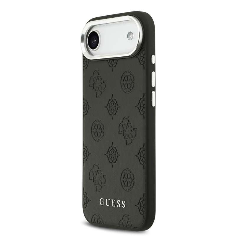 Apple iPhone 17 Air Kılıf Guess Orjinal Lisanslı M-safe Şarj Özellikli Sıcak Baskılı Klasik Yazı Logolu PU Deri Peony Kapak - 3