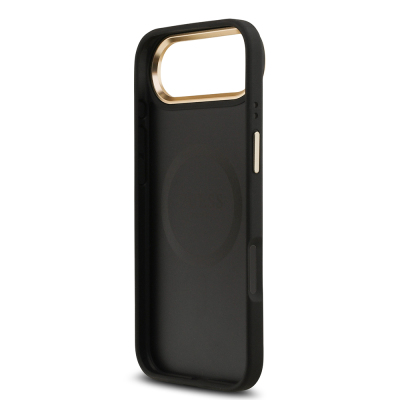 Apple iPhone 17 Air Kılıf Guess Orjinal Lisanslı M-safe Şarj Özellikli Sıcak Baskılı Yazı Logolu PU Deri Peony Kapak - 22