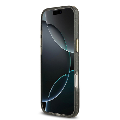 Apple iPhone 17 Air Kılıf Guess Orjinal Lisanslı M-safe Şarj Özellikli Simli Çiçek Desenli Metal Kamera Çerçeveli Üçgen Logolu Kapak - 27