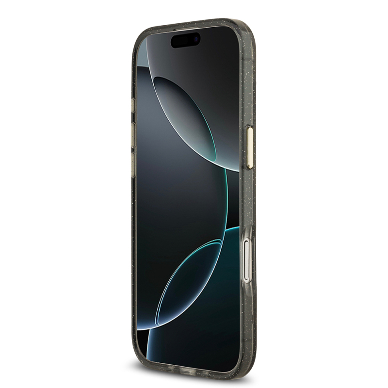 Apple iPhone 17 Air Kılıf Guess Orjinal Lisanslı M-safe Şarj Özellikli Simli Çiçek Desenli Metal Kamera Çerçeveli Üçgen Logolu Kapak - 27