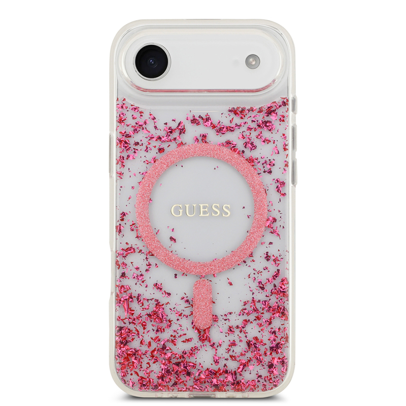 Apple iPhone 17 Air Kılıf Guess Orjinal Lisanslı M-safe Şarj Özellikli Transparan Resin Bottom Kapak - 5