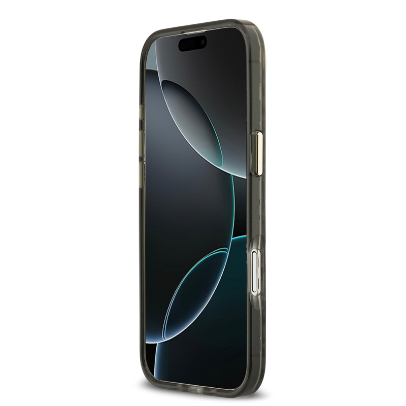 Apple iPhone 17 Air Kılıf Guess Orjinal Lisanslı M-safe Şarj Özellikli Üçgen Logolu Simli Leopar Desenli Kapak - 13