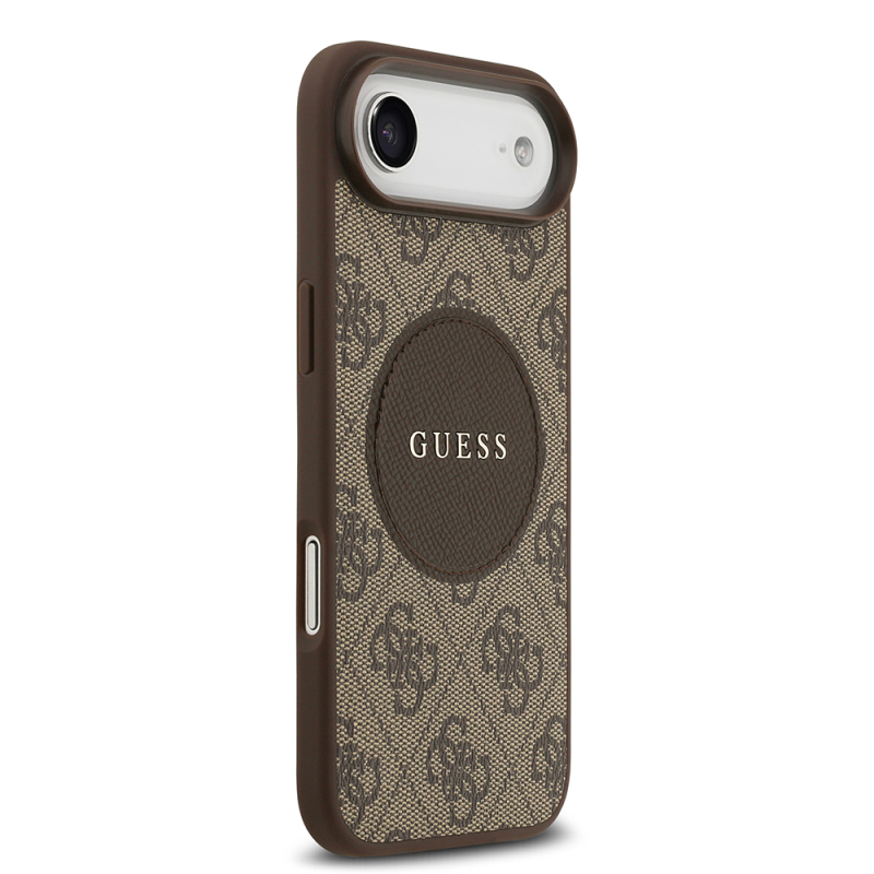 Apple iPhone 17 Air Kılıf Guess Orjinal Lisanslı M-safe Şarj Özellikli Yazı Logolu Circle Classic Kapak - 6