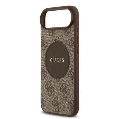 Apple iPhone 17 Air Kılıf Guess Orjinal Lisanslı M-safe Şarj Özellikli Yazı Logolu Circle Classic Kapak - 8