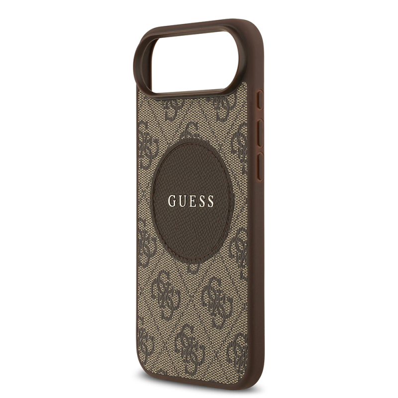 Apple iPhone 17 Air Kılıf Guess Orjinal Lisanslı M-safe Şarj Özellikli Yazı Logolu Circle Classic Kapak - 8